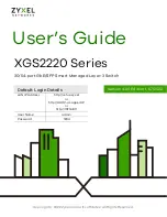 ZyXEL Communications XGS2220 Series User Manual preview