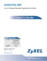 ZyXEL Communications XGS4700 Series Manual preview