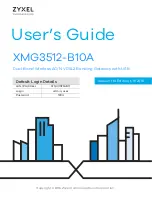 Preview for 1 page of ZyXEL Communications XMG3512-B10A User Manual