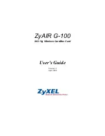 Preview for 1 page of ZyXEL Communications ZyAir G-100 User Manual