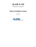 Preview for 1 page of ZyXEL Communications ZyAIR G-160 Quick Installation Manual