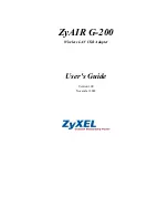 ZyXEL Communications ZyAIR G-200 User Manual preview