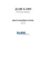 Preview for 1 page of ZyXEL Communications ZyAir G-2000 Quick Installation Manual