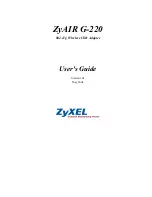 ZyXEL Communications ZyAIR G-220 User Manual preview