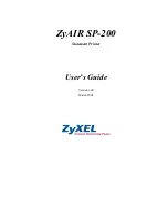 Предварительный просмотр 1 страницы ZyXEL Communications ZyAIR SP-200 User Manual