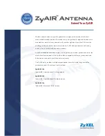 Preview for 1 page of ZyXEL Communications ZYAIR ZYAIR EXT-104 Specification