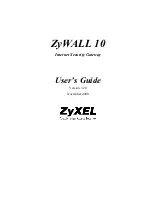 Предварительный просмотр 1 страницы ZyXEL Communications ZyWALL 10 User Manual