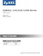 ZyXEL Communications ZyWALL 110 Series User Manual preview