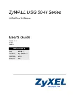 Предварительный просмотр 1 страницы ZyXEL Communications ZyWall USG 50-H Series User Manual