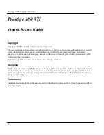 Preview for 2 page of ZyXEL Communications ZyXEL Prestige 100WH Quick Start Manual