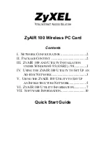 ZyXEL Communications ZyXEL ZyAIR 100 Quick Start Manual preview