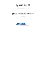 Preview for 1 page of ZyXEL Communications ZyXEL ZyAIR B-122 Quick Installation Manual